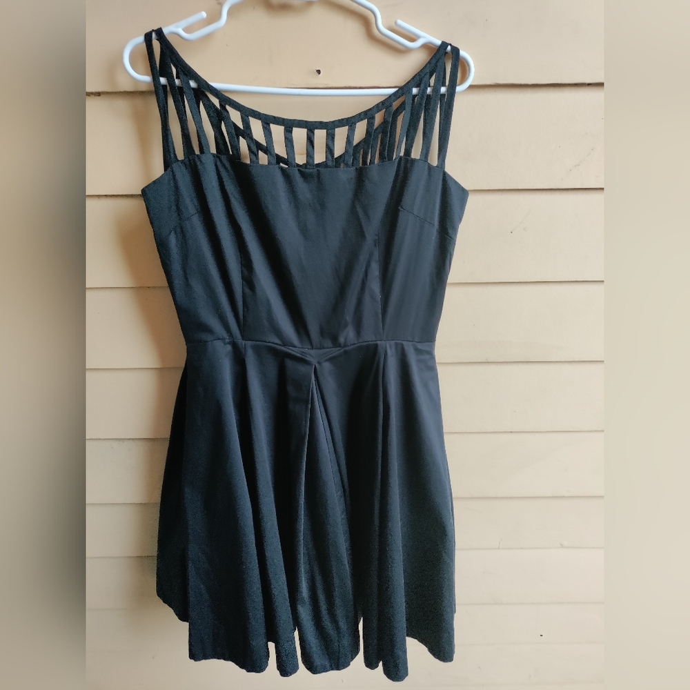 Trashy Diva Black Sleeveless Dress Cutout Neckline